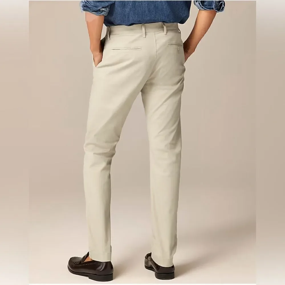 NWT J CREW 484 Slim-fit stretch chino pant in “Weathered Chino” beige 34/30